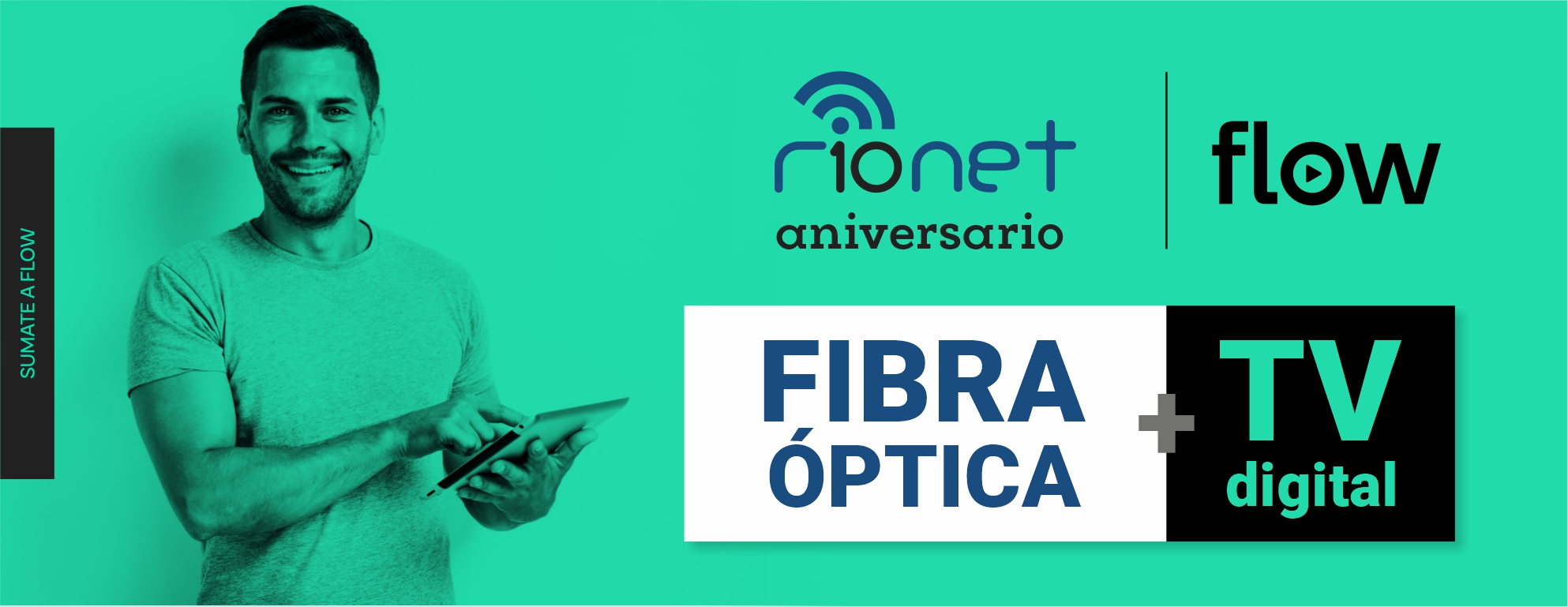 Fibra Óptica + TV Digital FLOW.